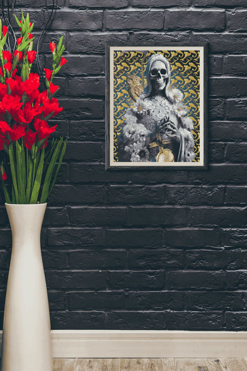 Inspiring Santa Muerte Blanca Poster from the Santa Muerte Collection